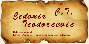 Čedomir Teodorčević vizit kartica